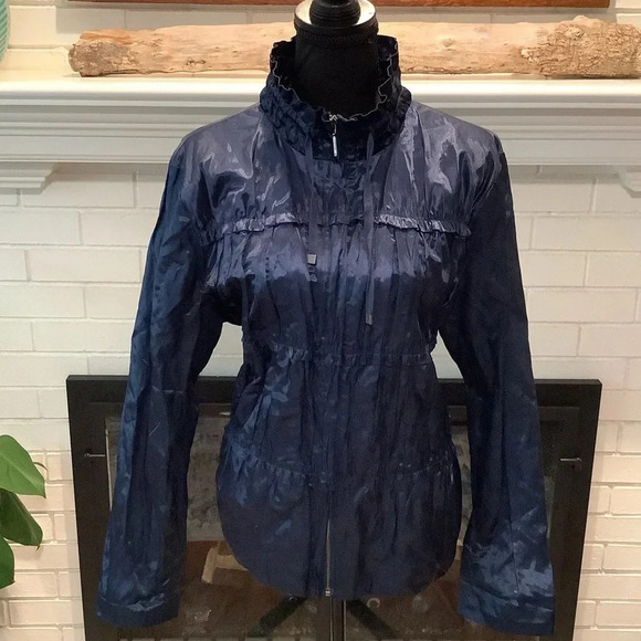 Chico's Jackets & Blazers - #337 Gorgeous Chicos Sateen Zip Front Pintuck Jacket Size 3 (L-XL)
